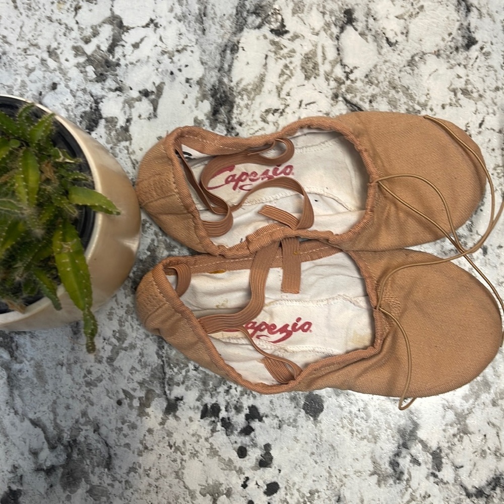 Women's Capezio Canvas Tan Flesh Ballet Shoes